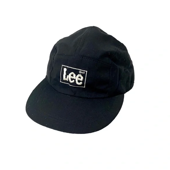 LEE Women’s Vintage Black Adjustable Logo Hat Cap. Size OS Lee Baseball Cap for Men Women, Adjustable Cotton Twill Hat  main image 2